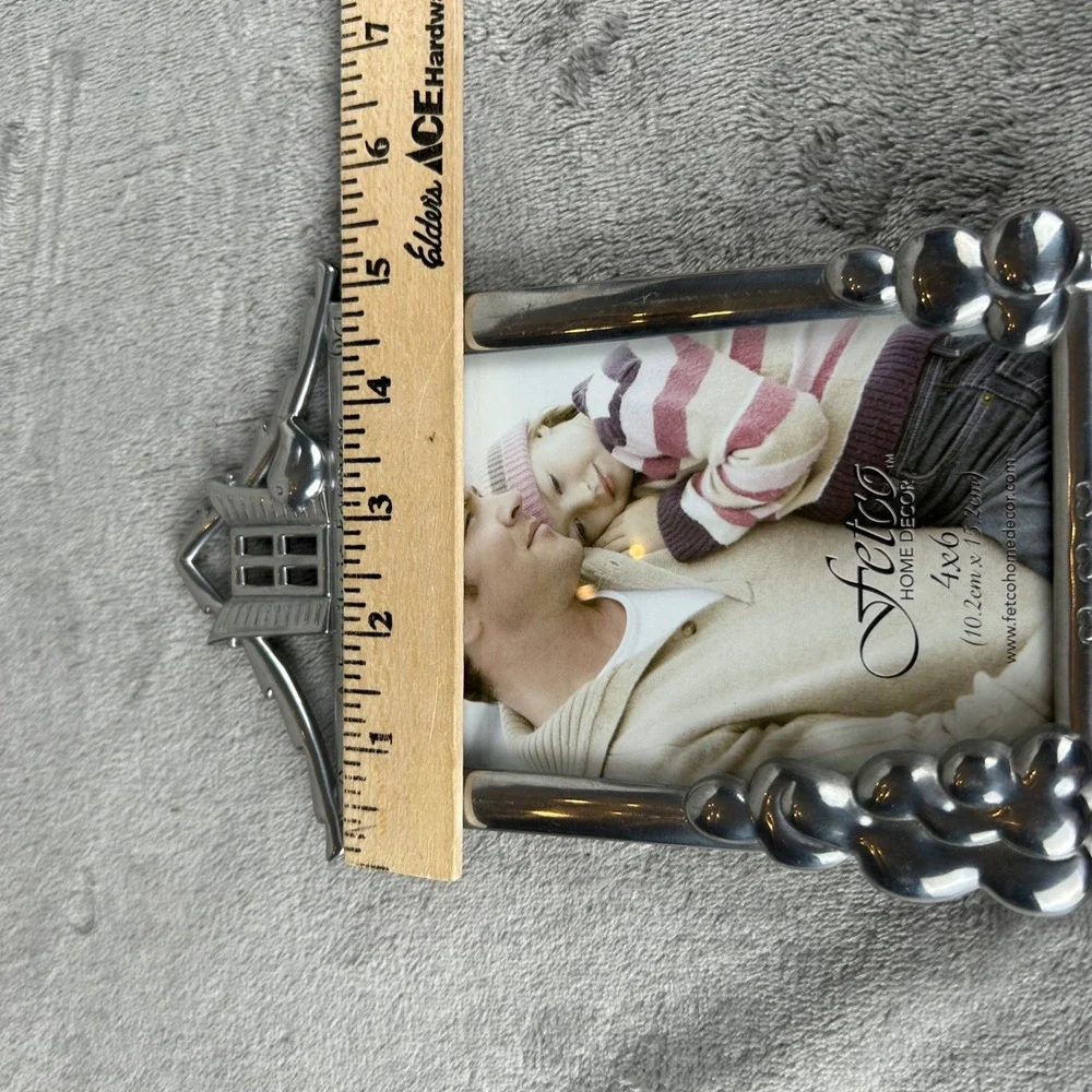 Fetco Home Decor Monica Family Is Forever Silver Tone 4x6 House Picture Frame